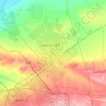 10th Of Ramadan City Map 10Th Of Ramadan City Topographic Map, Elevation, Relief