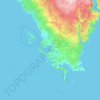 Pula topographic map, elevation, relief