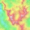 Cantabrian Mountains topographic map, elevation, relief