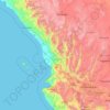 Nayarit topographic map, elevation, relief