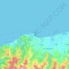 Jijel topographic map, elevation, relief