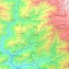 Gangtok topographic map, elevation, relief