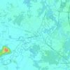 Gospić topographic map, elevation, relief