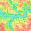 Passau topographic map, elevation, relief