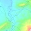Buanajaya topographic map, elevation, relief
