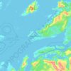 Bodø topographic map, elevation, relief
