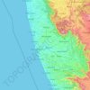 Dakshina Kannada topographic map, relief, elevation