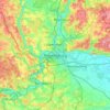 Regensburg topographic map, elevation, relief