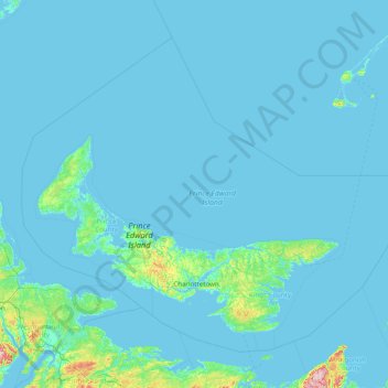 Prince Edward Island On The Map Prince Edward Island Topographic Map, Elevation, Relief