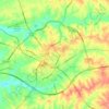Glasgow topographic map, relief map, elevations map