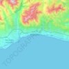Marbella topographic map, elevation, relief