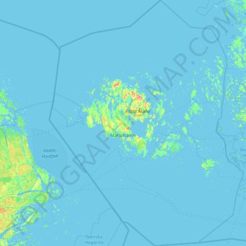 Aland Islands Topographic Map Elevation Relief