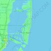 Miami Beach topographic map, elevation, relief