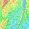 Bergen County topographic map, elevation, relief
