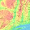 Hudson River topographic map, elevation, relief