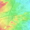 Perpignan topographic map, elevation, relief