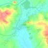 Yambol topographic map, elevation, relief