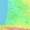 Aquitaine topographic map, elevation, relief