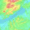 Lake Balaton topographic map, elevation, relief