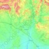 Somontano de Barbastro topographic map, elevation, relief