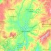Mirandela topographic map, elevation, relief
