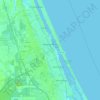 Daytona Beach topographic map, elevation, relief