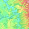 Sainte-Menehould topographic map, relief map, elevations map