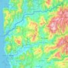 Viana do Castelo topographic map, elevation, relief