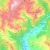 Sahún topographic map, elevation, relief