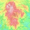 Dartmoor National Park topographic map, elevation, relief