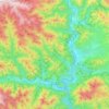 Brezoi topographic map, elevation, relief