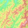 Tuensang topographic map, elevation, relief