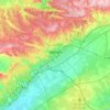 Nimes topographic map, elevation, relief
