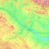 Zaragoza topographic map, elevation, relief