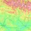 Huesca topographic map, elevation, relief