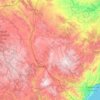 Teruel topographic map, elevation, relief