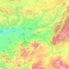Jaén topographic map, elevation, relief