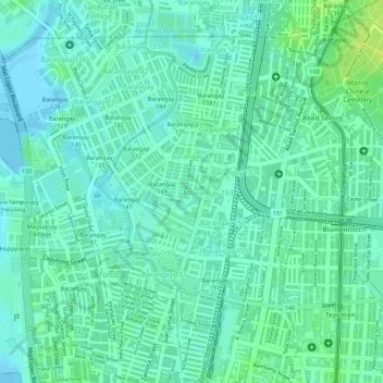 Topographic Map Of Manila Barangay 167 Topographic Map, Elevation, Relief