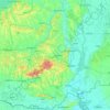 Pécsi egyházmegye topographic map, elevation, relief