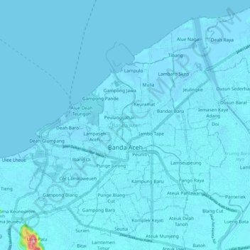  Banda  Aceh  topographic map elevation relief