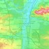Erlangen topographic map, elevation, relief