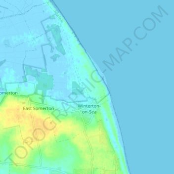 Winterton On Sea Map Winterton-On-Sea Topographic Map, Elevation, Relief