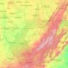 West Virginia topographic map, elevation, relief