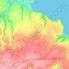 Pordic topographic map, elevation, relief