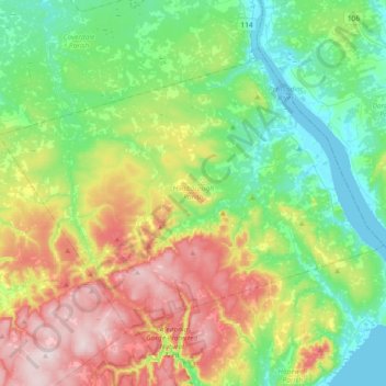 Hillsborough Parish topographic map, elevation, relief