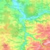 Colditz topographic map, elevation, relief
