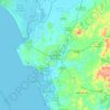 Jerez topographic map, elevation, relief