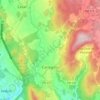 Carregosa topographic map, elevation, relief