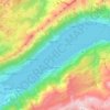 Alps topographic map, elevation, relief