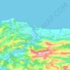 Ribadesella topographic map, elevation, relief
